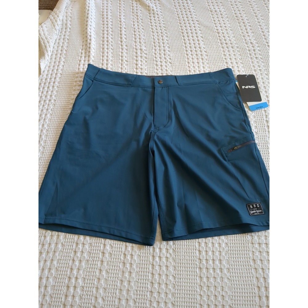 NWT NRS Guide Wear Shorts Blue Size 40 Quick Dry Rock Climbing Camping